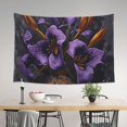 thumbnail image 4 of Easygdp Ornate Purple Floral Vase Tapestry Wall Hanging, Wall Tapestries for Bedroom Aesthetic Living Room Office Decor 60x40in, 4 of 8