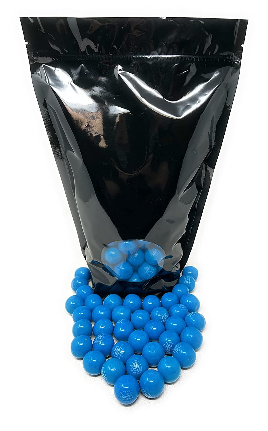 Dubble Bubble Blueberry Smoothie Fruit Flavor Bubblegum Blue Colored Gumballs 3 Lbs American Candy Assorted Mix Bulk Value In Resealable Bag (48 Oz)