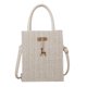 thumbnail image 1 of Bolso bandolera para mujer Bolso de hombro tejido con costuras de PU Bolso de mano informal (Blanco) Likrtyny Para Estrenar, 1 of 9