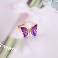 thumbnail image 2 of Europe and the United States new gradual change butterfly ring women, personality trend INS women ring, fashion temperament jewelry R16, 2 of 5