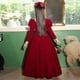 thumbnail image 4 of Vestido de manga larga para niñas Vestido rojo para año nuevo para niñas pequeñas Vestido para niñas pequeñas de flores Vestido para actuación de piano en bodas, 4 of 6
