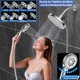 thumbnail image 4 of Doble regadera para baño alta presión 8 pulgadas cabezal de ducha de mano regadera de teléfono 8+2 modos de lluvia con manguera de 1,5 metros cromo 8, 4 of 8