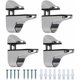thumbnail image 1 of Soporte para estante de vidrio de 4 piezas, estante de vidrio para baño de aleación de zinc pulido ajustable para pisos de vidrio y madera de hasta 3-20 mm de espesor máximo, 1 of 5