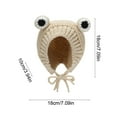 thumbnail image 3 of CxhicLuv Frogs Eye Knitted Hat Cute Adjustable Warm Winter Beanie Polyester Lined Elastic Kids Teens Novelty Animal Design Ski Cap Snow Cold Weather Cozy Outdoor Gift, 3 of 6