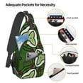 thumbnail image 4 of ZICANCN Green Abstract Geometric Art Crossbody Sling Bag for Men Women - Casual Shoulder Backpacks for Travel Sport Climbing Runners Daypack, 4 of 9