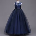 thumbnail image 1 of Vestido de niña sin mangas de malla, vestido de princesa de presentación, hermoso y de moda, 1 of 6