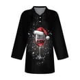 Women's Long Sleeve Polo Shirts V Neck Christmas Tree Graphic Shirts