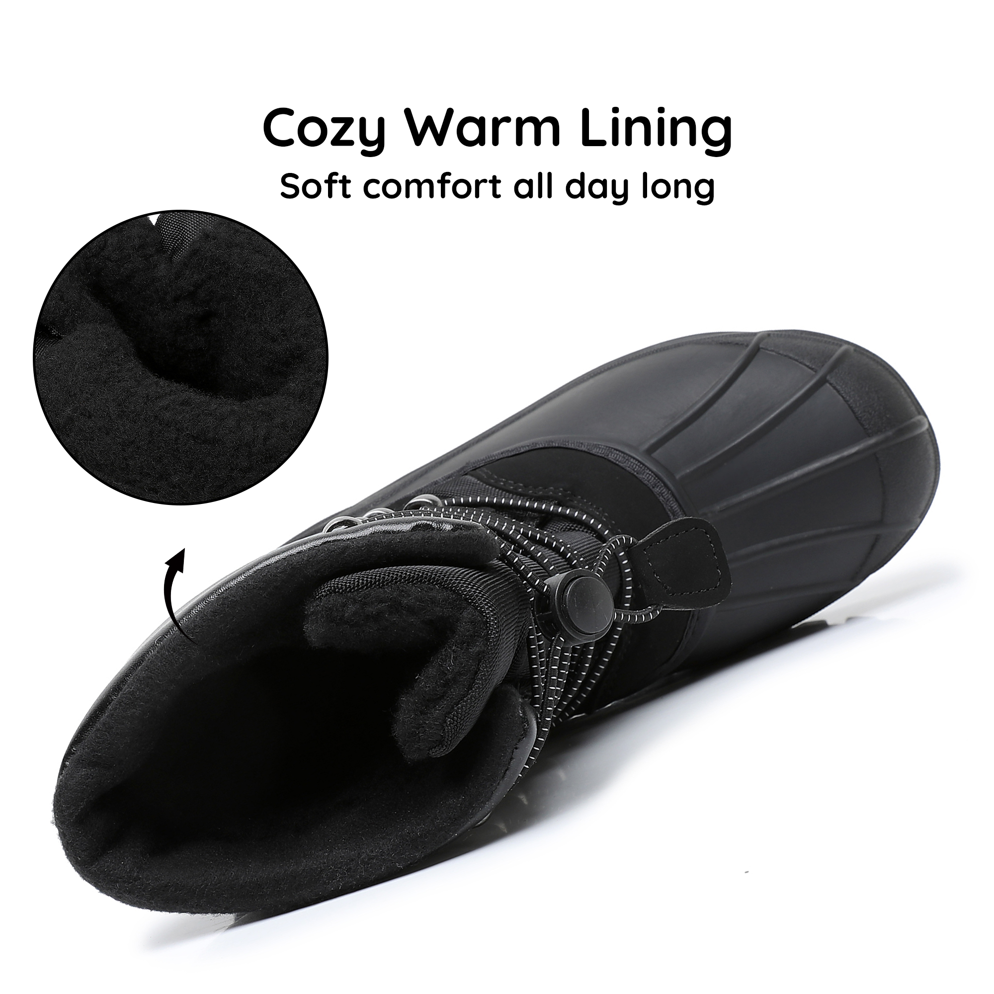 Apakowa Kids' Waterproof Insulated Snow Boots photo 5