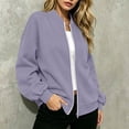 thumbnail image 6 of Evdexr Sweatshirts for Women Zip Up Drop Shoulder Long Sleeve Sweatshirt 2026 Winter Casual Athletic Jackets Lantern Sleeve Lightweight Solid Y2k Coats with pockets 3XL, 6 of 7