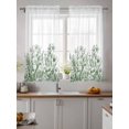 thumbnail image 2 of Wildflower Leaf Curtains 45 Inch Length,Sheer Curtains for Bedroom Living Room Window Green Floral Botanical White Watercolor Rod Pocket Drapes Kitchen Curtains Small Half Window 42"x45" 2 Panels, 2 of 6
