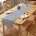 thumbnail image 4 of Chemin de Table en Tissu Cheese pour Hommes Femmes Beige Polyester Long Chemin Transparent 30X210Cm, 4 of 6
