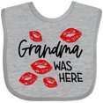 thumbnail image 3 of Inktastic Grandma Was Here Red Kisses Boys or Girls Baby Bib, 3 of 4