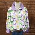 thumbnail image 2 of FEIJIBA Workout Shirts Women Masquerade Costume Color Print Shirt Casual Blouse Colorful Women's Clothing Light Violet, 2 of 5
