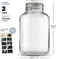 Glass Fido Jars (Set of 2) 135.¼ Ounce 4 Liter, with hinged
