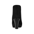 thumbnail image 3 of BLISSFUL STEP Women's Round Toe Block Heels Chelsea Ankle Boots Black 5.5, 3 of 8