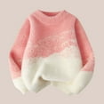 thumbnail image 2 of CYRBOKO Sweaters for Toddler Girls, Cotton Crew Neck Soft Long Sleeve Winter Clothing Pink Size 3-13 T, 2 of 5