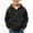 Black, variant on Boys Hoodies Youth Long Sleeve Athletic Sweatshirt Kids Quarter Zip Hooded Pullover Fall Winter Casual Warm Tops With Pocket