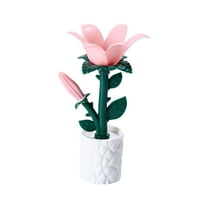 Cheapark Building Blocks Tulip & Rose Set with Night Light - Creative Valentines Day Gift, Decorative Flower Arrangement for Home