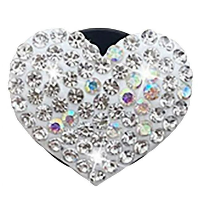 Dvkptbk Diamond Heart Aromatherapy Clip Vehicle Mounted Perfume Odor Removal