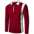 thumbnail image 2 of Lilgiuy Workout Shirts for Casual Solid Turn Down Long Sleeve Pullover Zipper Top for Outdoor Activities, 2 of 5