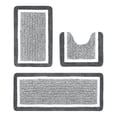 thumbnail image 2 of Bathroom Rug Set, Soft Absorbent 3 Piece Bathroom Rugs, Extra Large Non-Slip Microfiber Plush Shower Mats with U-Shaped Toilet Mat Machine Washable, Gray, 2 of 7