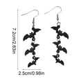 thumbnail image 3 of Acrylic Halloween Earrings Black Skull Bat Drop Dangle Earrings for Women Fun Cute Spooky Halloween Holiday Costume Jewelry Gothic Hallowmas Acrylic Dangle Earrings, 3 of 6