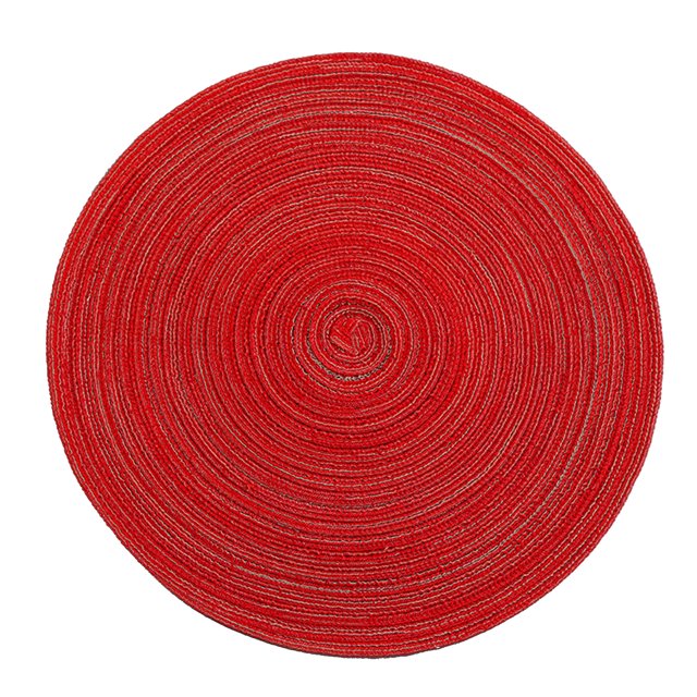 CAROOTU Dessous de Verre Rond en Coton Résistant à la Chaleur Tapis de Table à Manger pour la Maison Protège la Table des Brûlures