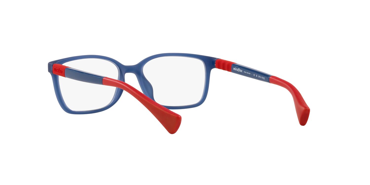Miraflex Youth Size 49 0MF4013 Lifestyle Eyeglasses with Case, Translucent Light Blue