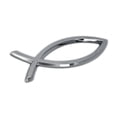 thumbnail image 3 of Elektroplate Christian Fish Emblem Chrome Metal 4" x 1.25" 1-Count, 3 of 6
