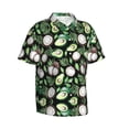 thumbnail image 2 of Avocado Hawaiian Shirts For Men, Summer Short-Sleeve Relaxed-Fit Button-Down Shirts Small, 2 of 9
