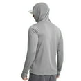 thumbnail image 3 of DAFPZW Men's Sun Protection Shirts UPF 50+ Long Sleeve Hoodie with 2 Pockets UV SPF Fishing Hiking Rash Guard Shirts, 3 of 9