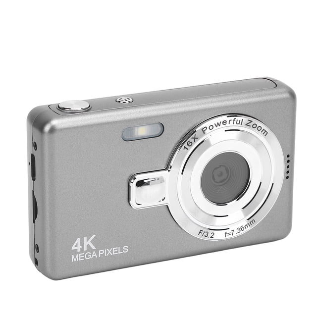 Cámara Digital 4K 50MP, Cámara Vlogging Con Zoom Digital 16x, Cámara De Viaje Compacta Con Pantalla A Color De 2,4 Pulgadas, Cámara Pequeña De Bolsillo Con Batería De 800