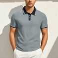 thumbnail image 2 of RMGVDSD Mens Knit Polo Shirts Men's Summer Casual Business Short Sleeved Polo Shirt Commuting Work T Shirts Slim Fit Polo Shirt, 2 of 7