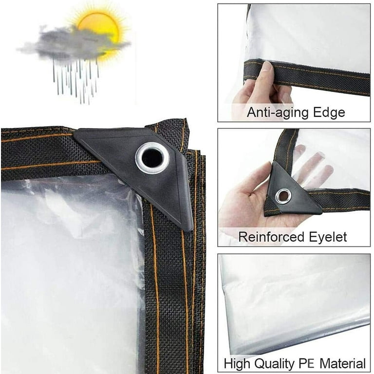 Aazon.co: BeGrit Clear Tarp Heavy Duty 6.5x20 FT Clear Waterproof