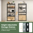 thumbnail image 3 of Patiojoy 5-Tier Shelving Rack, Metal Shelving Unit w/ Height Adjustable & Flexible DIY Design Heavy-duty Frame Anti-slip Foot Pads, 3 of 9