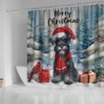 thumbnail image 4 of Merry Christmas Schnauzer Enjoys Woofmas Winter Xmas Holiday Shower Curtain Miniature Schnauzer Dog Lover Waterproof Bathroom Bathtub Curtain - 02022, 4 of 5