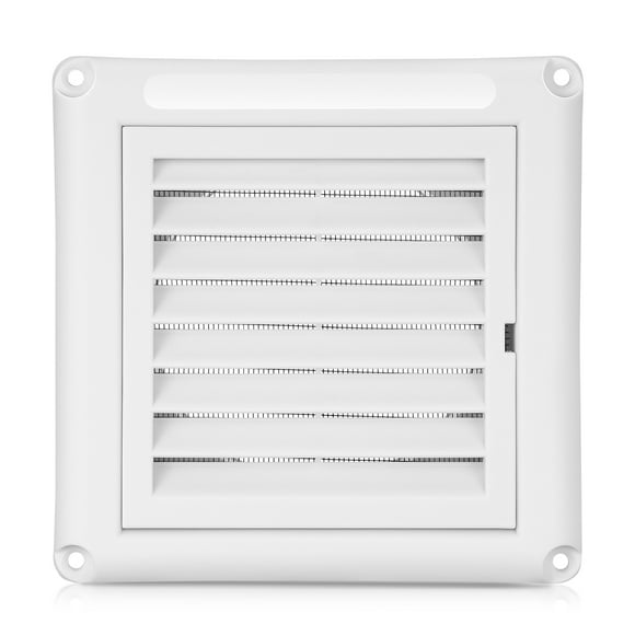 Rejilla de ventilación para pared y techo, mosquitera integrada para baño, oficina y hogar (blanca, 100 mm)
