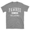 thumbnail image 1 of Pawnee Oklahoma Classic Established Men's Cotton T-Shirt, 1 of 1