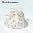 thumbnail image 4 of Vsdgher Roses Flowers Print Bucket Hat for Men&Women Bucket Hat Reversible Summer Double-Side-Wear Travel Gardening, Beach, Camping, Hiking, Fishing Cap, 4 of 5