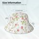 thumbnail image 3 of Fotbe Roses Flowers Sombrero Tipo Pescador con Estampado – Sombrero de Sol de Algodón de Moda para Playa, Golf, Pesca, 3 of 6