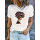 thumbnail image 2 of Chic Minimalist Graphic Tee for Women - Casual Crew Neck Short Sleeve, Stretchy Polyester Blend, Machine Washable - Perfect for Summer & Casual Attire, 2 of 8