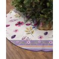 thumbnail image 2 of Purple Easter Christmas Tree Skirt 36 Inches Large Christmas Skirt Tree, Spring Floral Botanical Eggs Basket Bunny Tree Skirt Christmas Decorations for Fireplace Party Holidays Indoor Outdoor, 2 of 7
