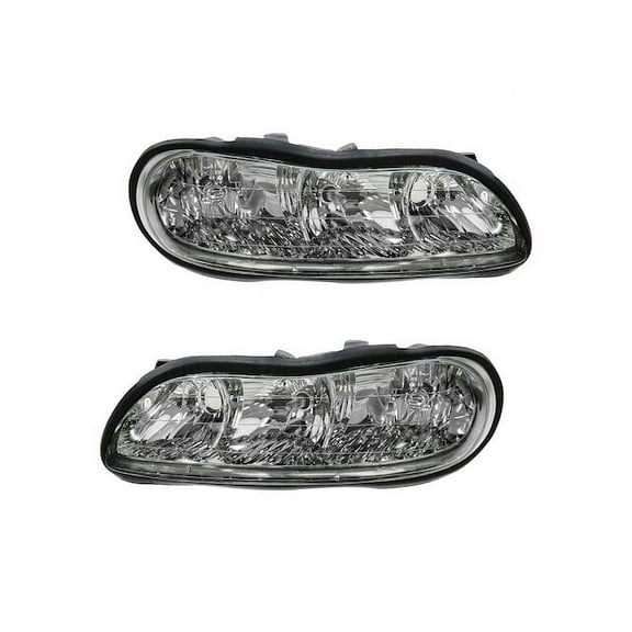 Headlight Assembly Set 2 Piece - Compatible with 2004 - 2005 Chevy Classic