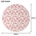 thumbnail image 6 of Pink Bows and Baseballs Pattern Round Tablecloth 60"x60",Wrinkle Wipeable Table Cloth for Kitchen Dining Room Picnic Patio Party, 6 of 6