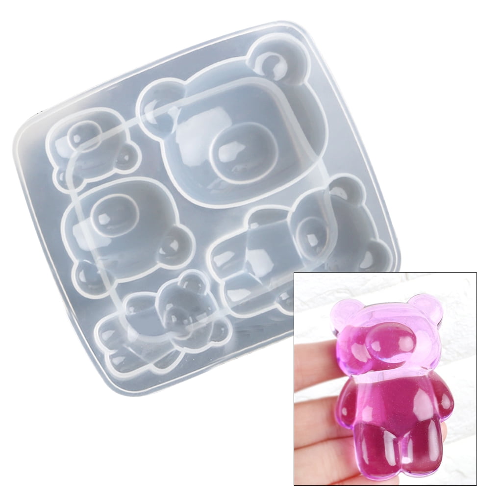 Bear Head Silicone Pendant Mold Jewellry Making Resin Mould Epoxy Casting Tool 