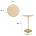 thumbnail image 5 of Lippa 28" Round Natural Wood Grain Bar Table, 5 of 6