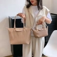 thumbnail image 4 of 2023 Luxury Brand Women's Mini Dumpling Bags Pink White Messenger Bags Casual Pu Leather Big Totes Strap Handbags Shoulder Bags black S(27cm-15cm-12cm), 4 of 6