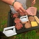 thumbnail image 4 of Prensa de carne de acero inoxidable para hamburguesas con mango | Herramienta de cocina antideslizante para asar | Prensa de carne duradera y fácil de limpiar para cocinar en casa, picnics y camping, 4 of 6