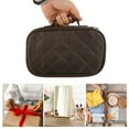 thumbnail image 7 of Unique Bargains Cosmetic Bag Travel Makeup Bag Cosmetic Brush Organizer Storage Bag for Women Brown 7.87"x4.72"x3.15", 7 of 7