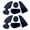 Black, variant on 2Set Replacement Mouse Skates Mouse Feet Stickers for 4 Mouse Glides Pad Curved Edges